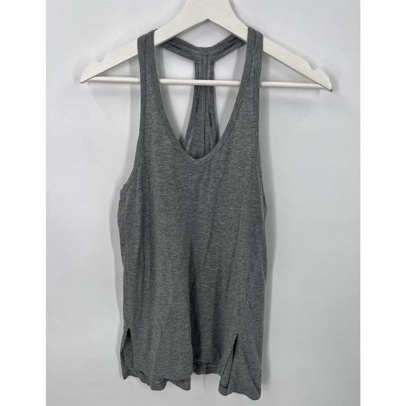 Lululemon Athletica Stretch "Swiftly" Racer Back Tank Top Gray Womens Size Small - Picture 1 of 4
